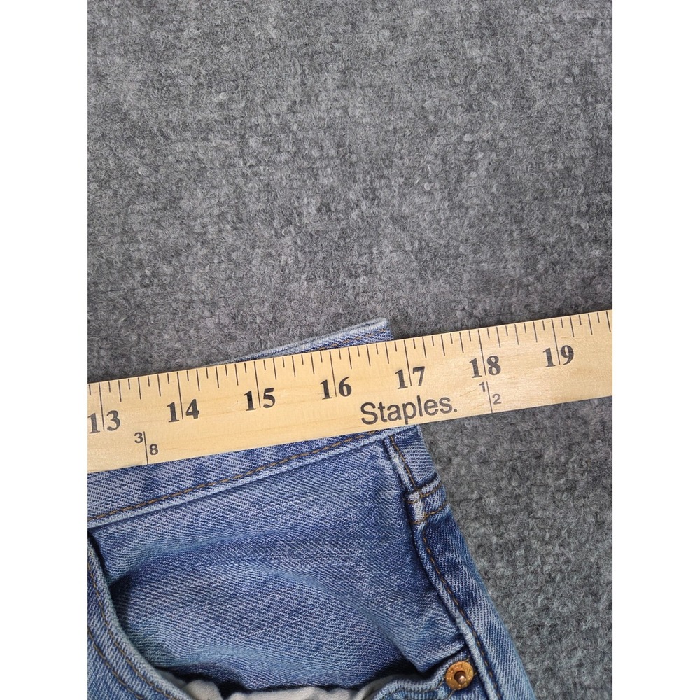 Levi's 501 Original Fit Jeans Mens 33x32 Blue Medium Wash Straight Leg Denim - Picture 5 of 11